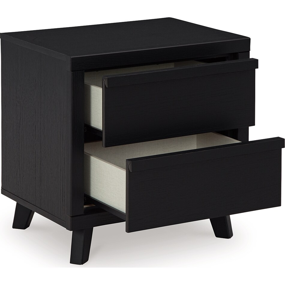 danziar black nightstand   