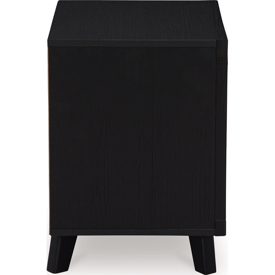 danziar black nightstand   