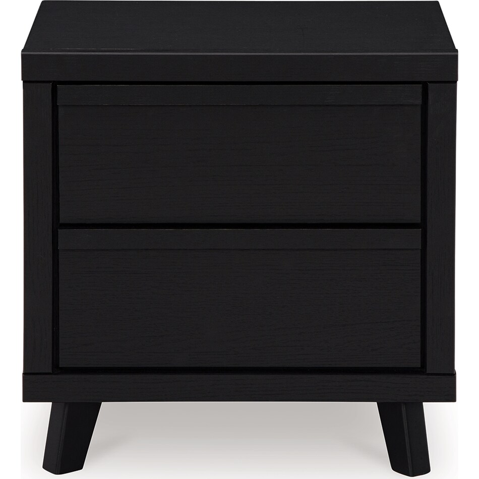 danziar black nightstand   