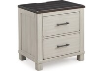 darborn gray brown nightstand   