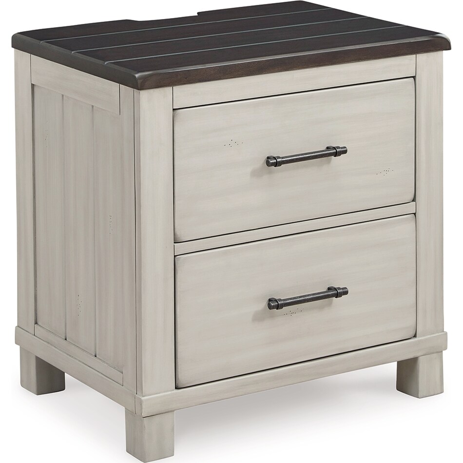 darborn gray brown nightstand   