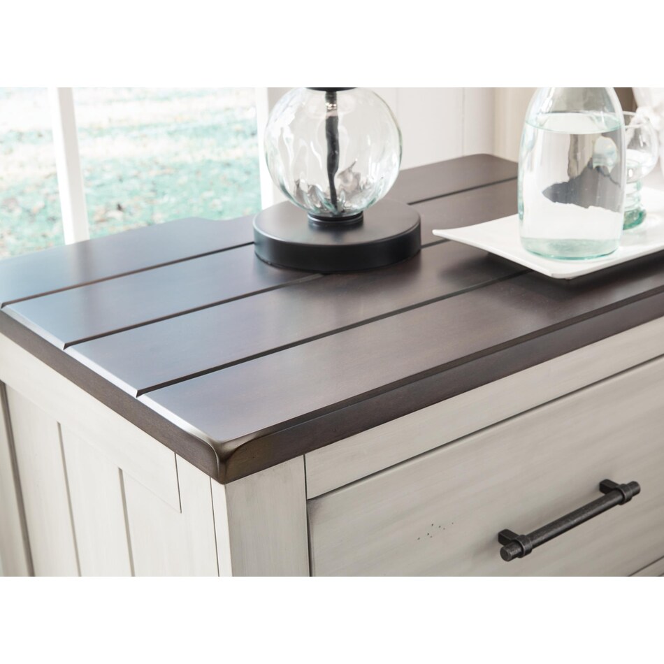 darborn gray brown nightstand   
