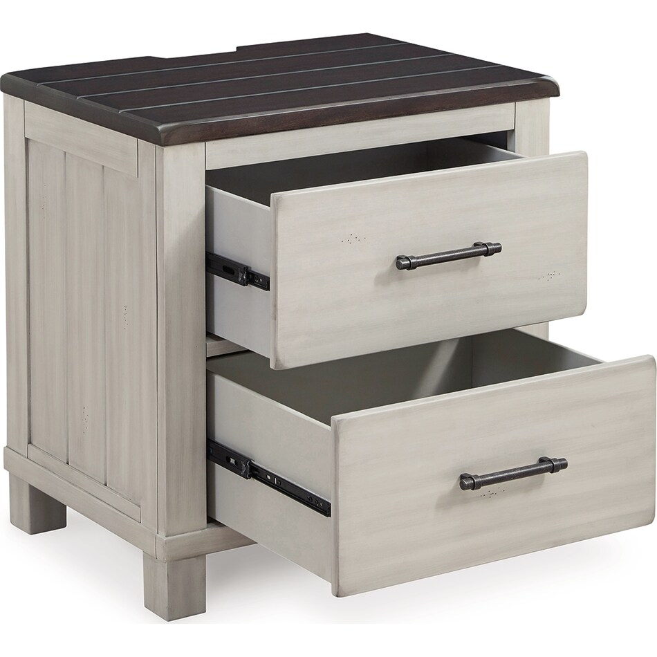 darborn gray brown nightstand   