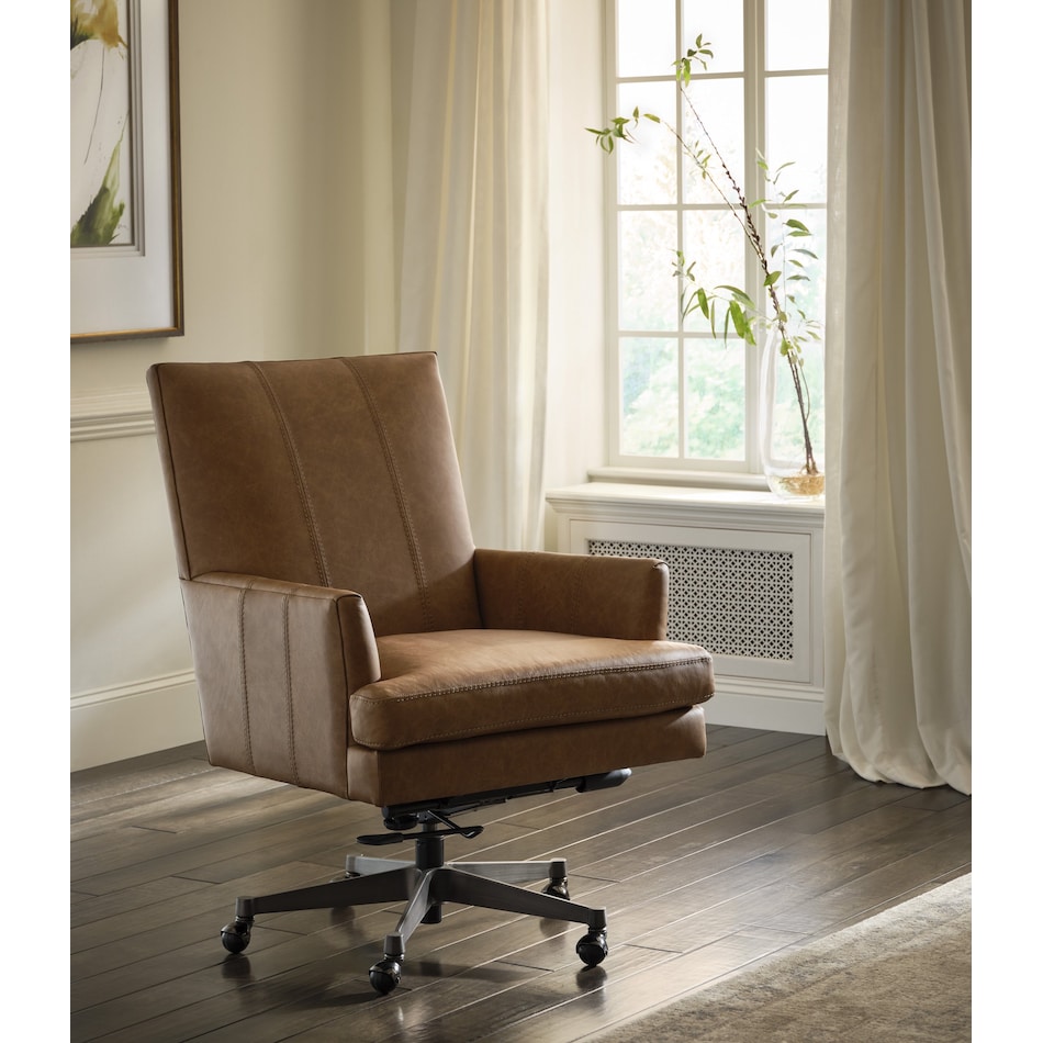 darby venetian caramel desk chair   