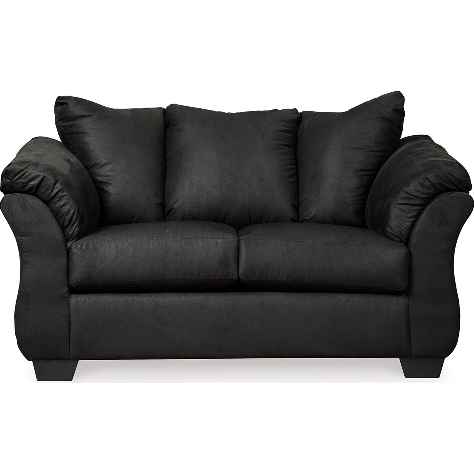 darcy black loveseat   