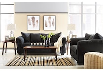 darcy black loveseat   