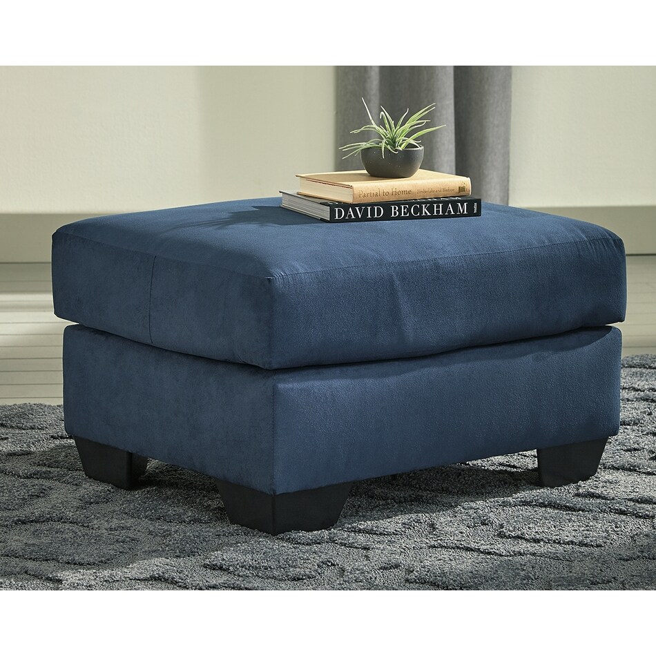 darcy blue cocktail ottoman   