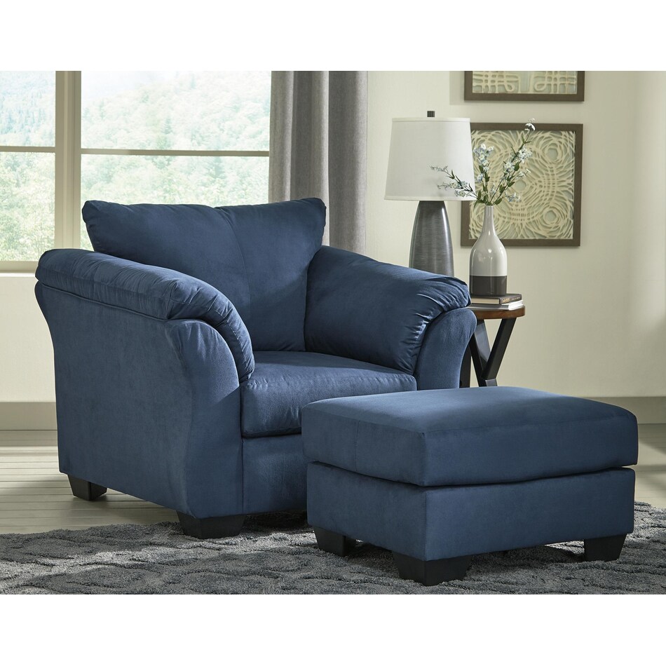 darcy blue cocktail ottoman   