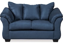 darcy blue loveseat   