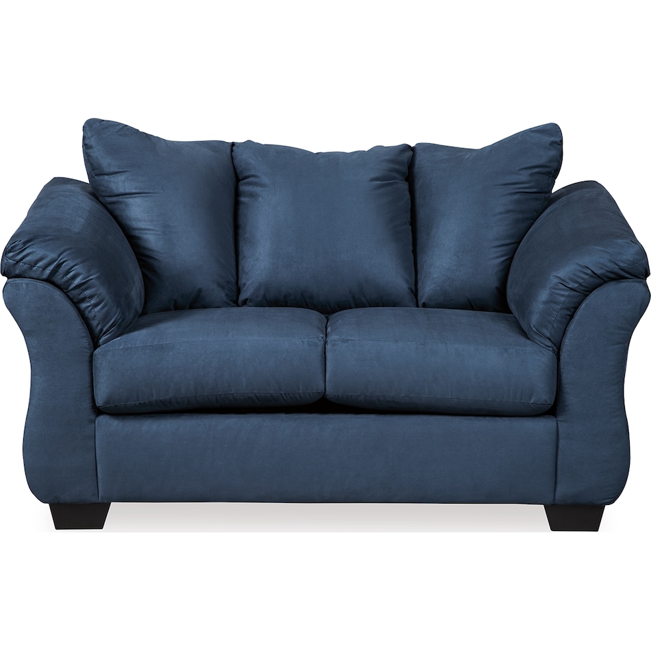 darcy blue loveseat   