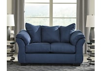 darcy blue loveseat   