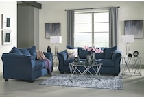 darcy blue loveseat   