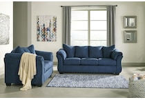 darcy blue loveseat   