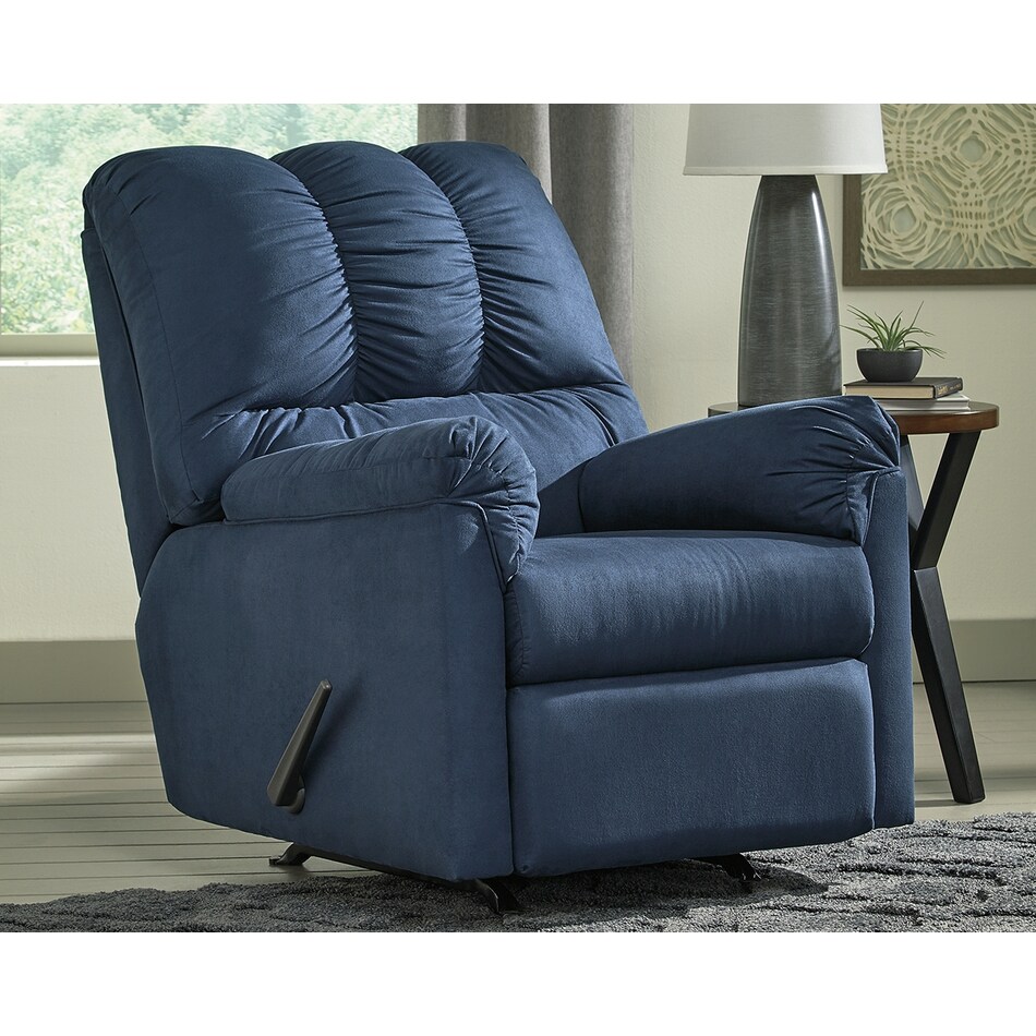 darcy blue recliner   