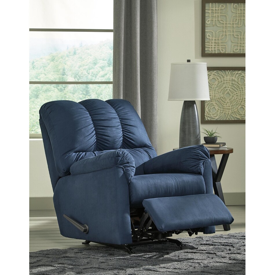 darcy blue recliner   