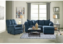 darcy blue recliner   