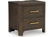 darimore burnished brown nightstand   