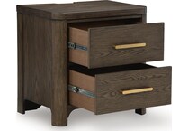 darimore burnished brown nightstand   
