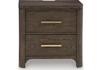 darimore burnished brown nightstand   