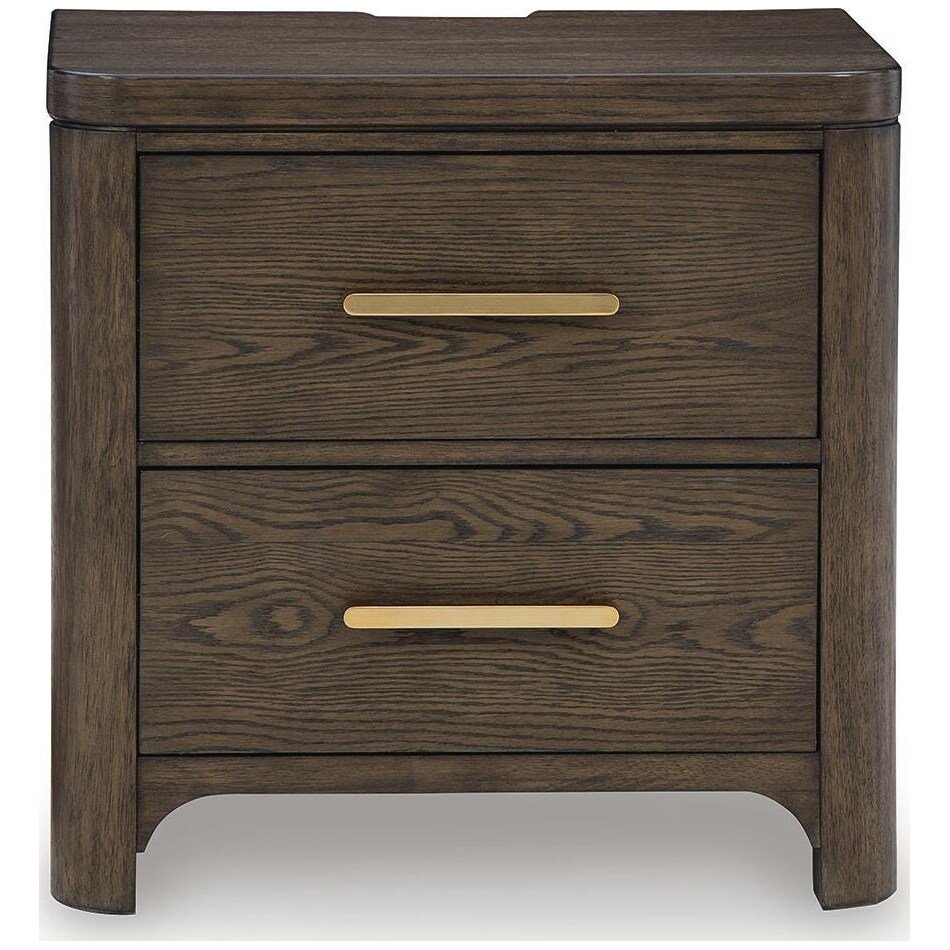 darimore burnished brown nightstand   
