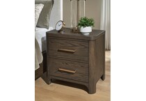 darimore burnished brown nightstand   