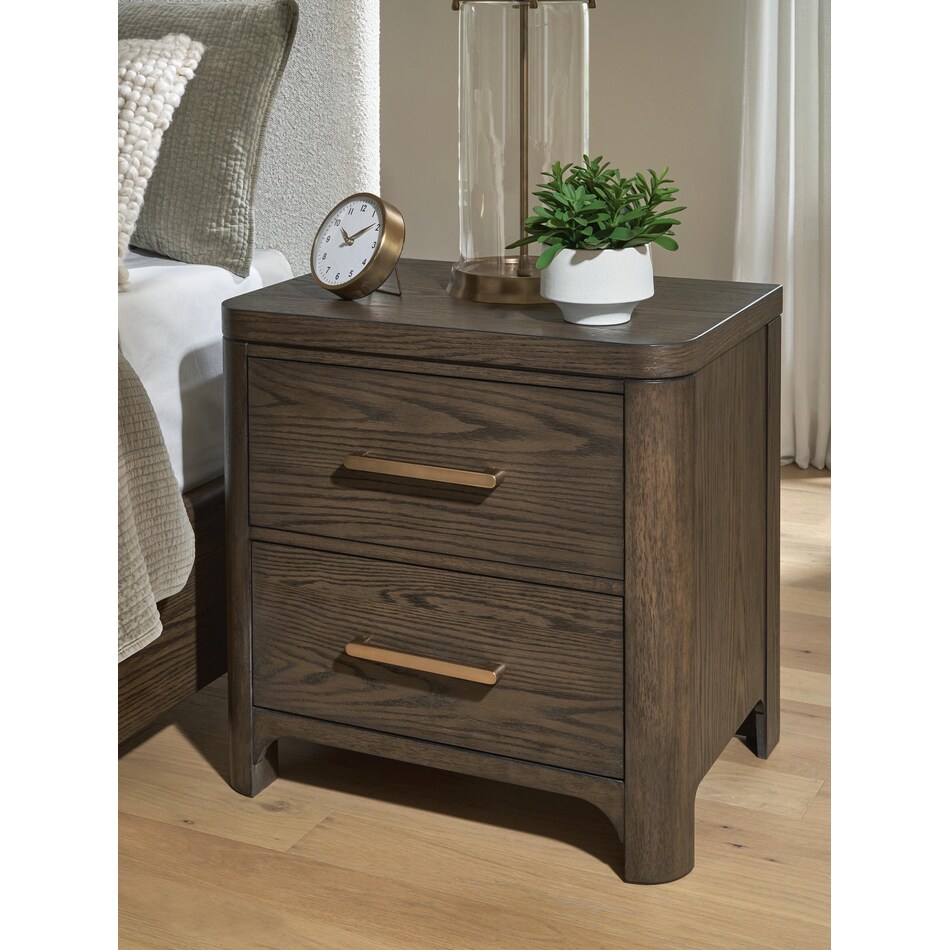 darimore burnished brown nightstand   