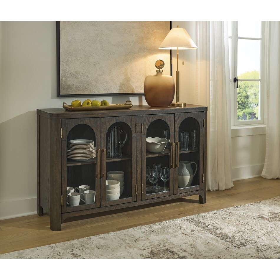 darimore burnished brown sideboard server   