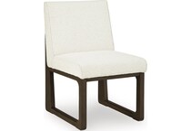 darimore off white brown side chair   