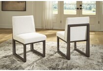 darimore off white brown side chair   