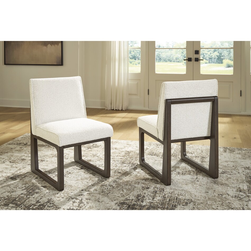darimore off white brown side chair   