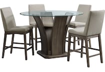 dario dapper walnut counter chair   