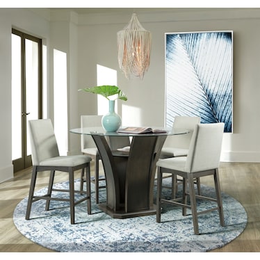 DARIO 5 PIECE COUNTER HEIGHT DINING SET