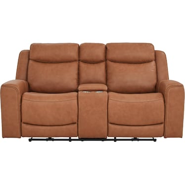 DREW & JONATHAN DAVIDSON POWER LEATHER LOVESEAT