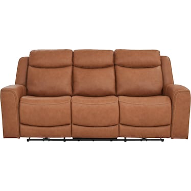 DREW & JONATHAN DAVIDSON POWER LEATHER SOFA