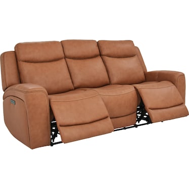 DREW & JONATHAN DAVIDSON POWER LEATHER SOFA