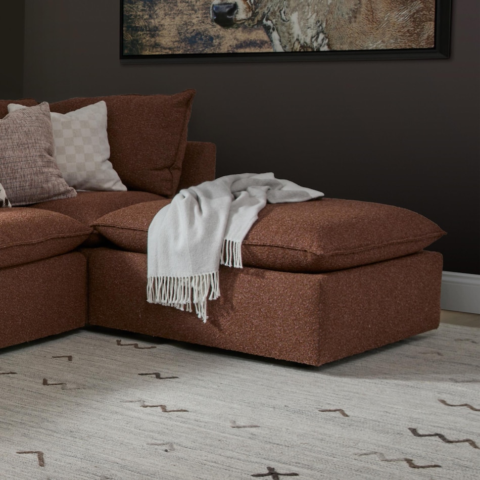 dayton brown ottoman   