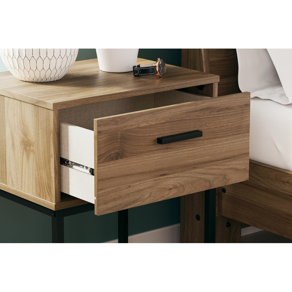 deanlow honey nightstand   