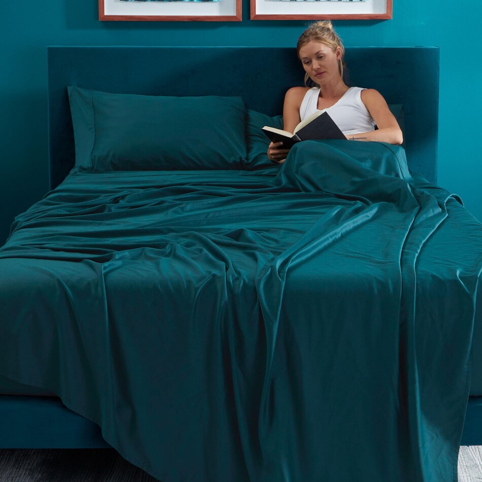 deep teal sheets   