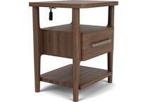 delling nouveau walnut nightstand   