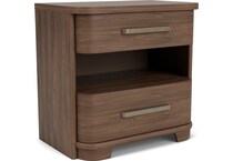 delling nouveau walnut nightstand   