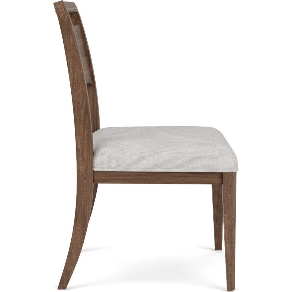 delling nouveau walnut side chair   