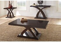 delmar espresso cherry end table   