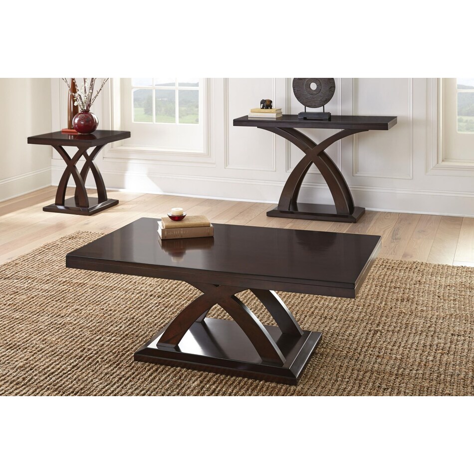 delmar espresso cherry end table   