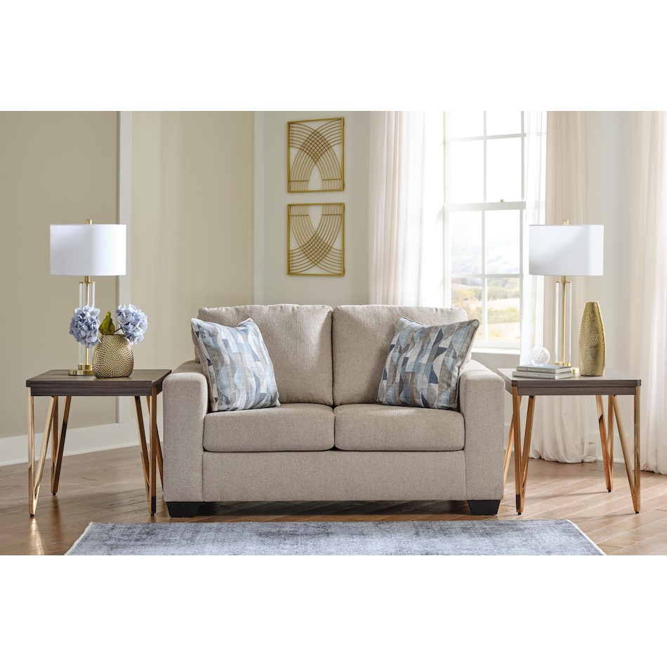 deltona parchment loveseat   