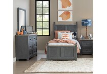 denali  distressed denim mirror   