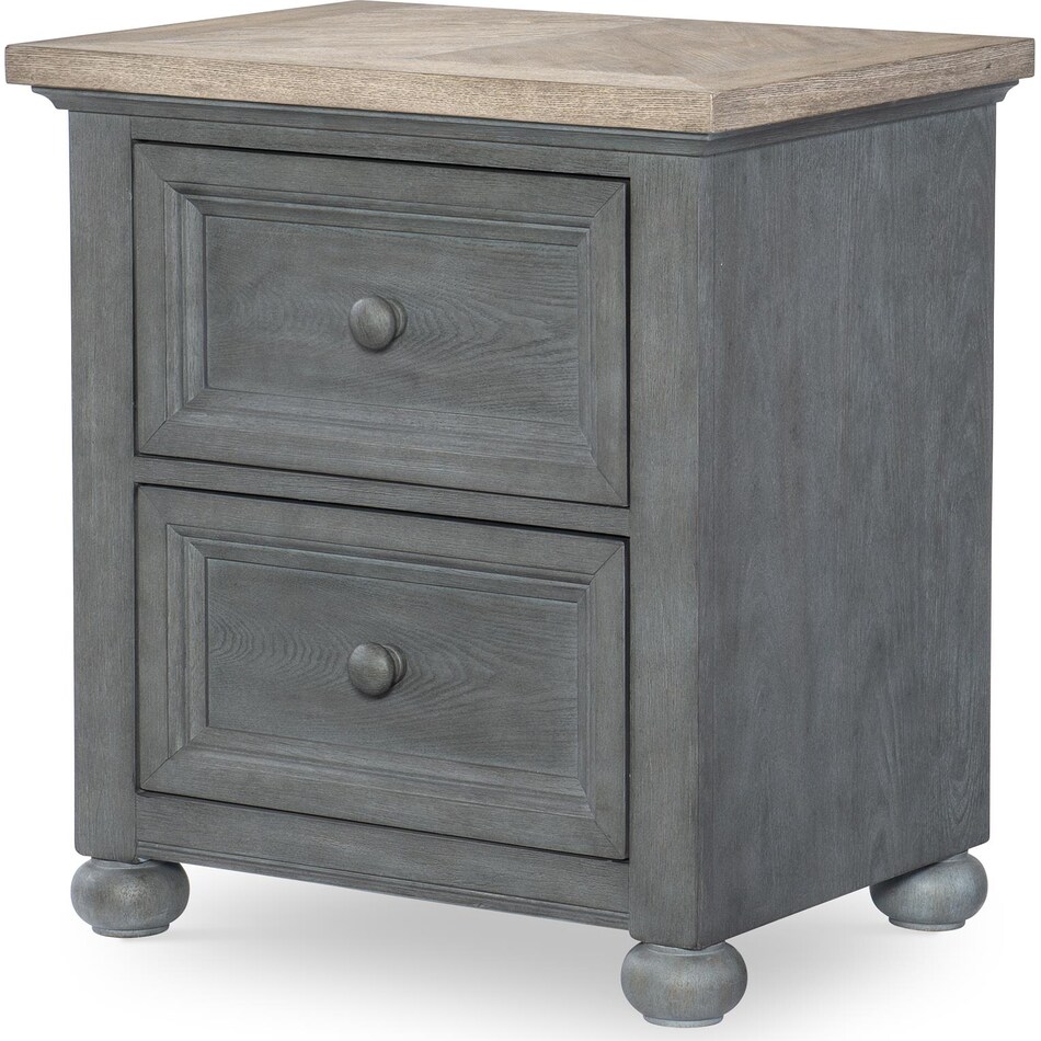 denali  distressed denim nightstand   