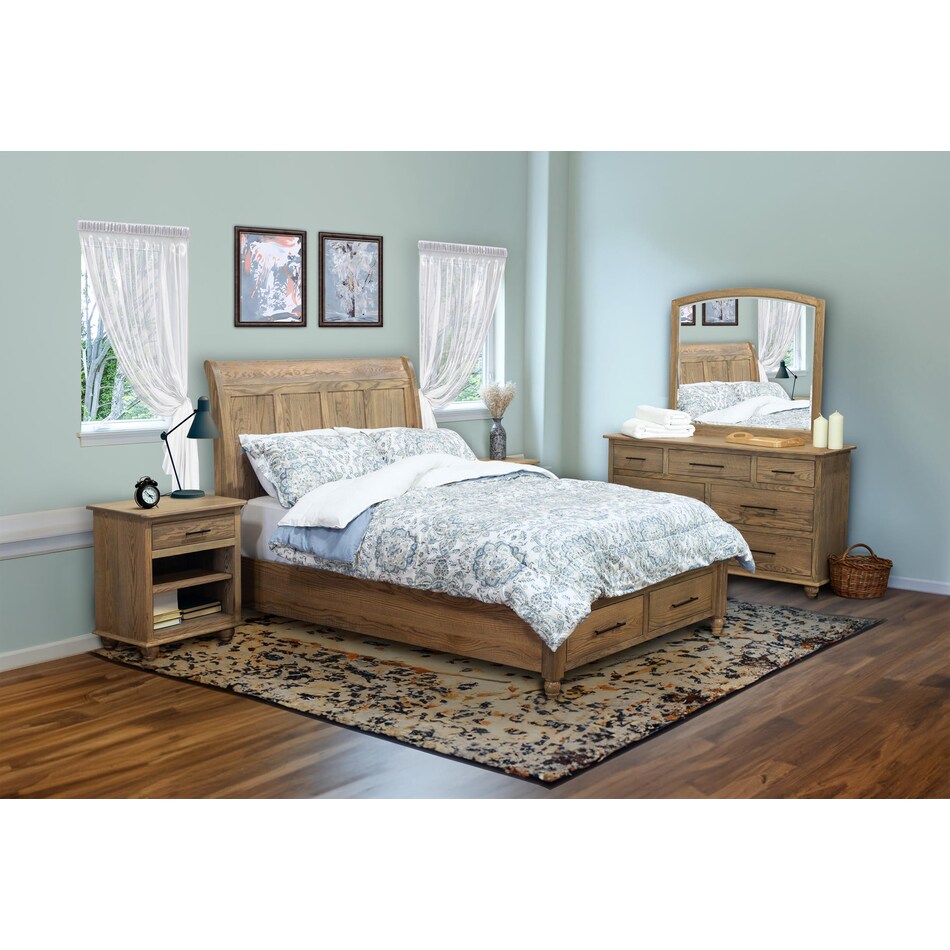 denver light brown mirror   