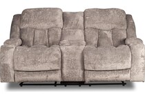 denzel landry ash velvet power reclining console loveseat   