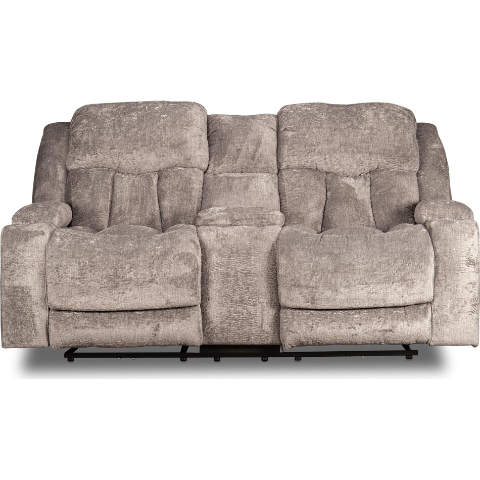 denzel landry ash velvet power reclining console loveseat   