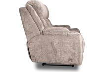 denzel landry ash velvet power reclining console loveseat   